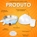 Cozedor de Ovos à Vapor Elétrico Portátil Automático 110V – Prático e Rápido