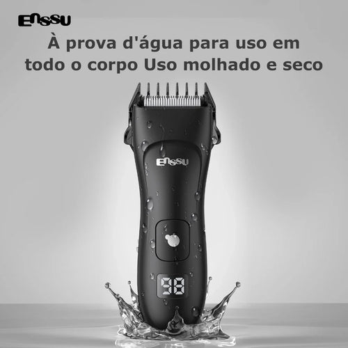 Aparador de Pelos Masculino Recarregável – Precision Pro com LED e Resistência à Água