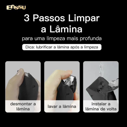 Aparador de Pelos Masculino Recarregável – Precision Pro com LED e Resistência à Água