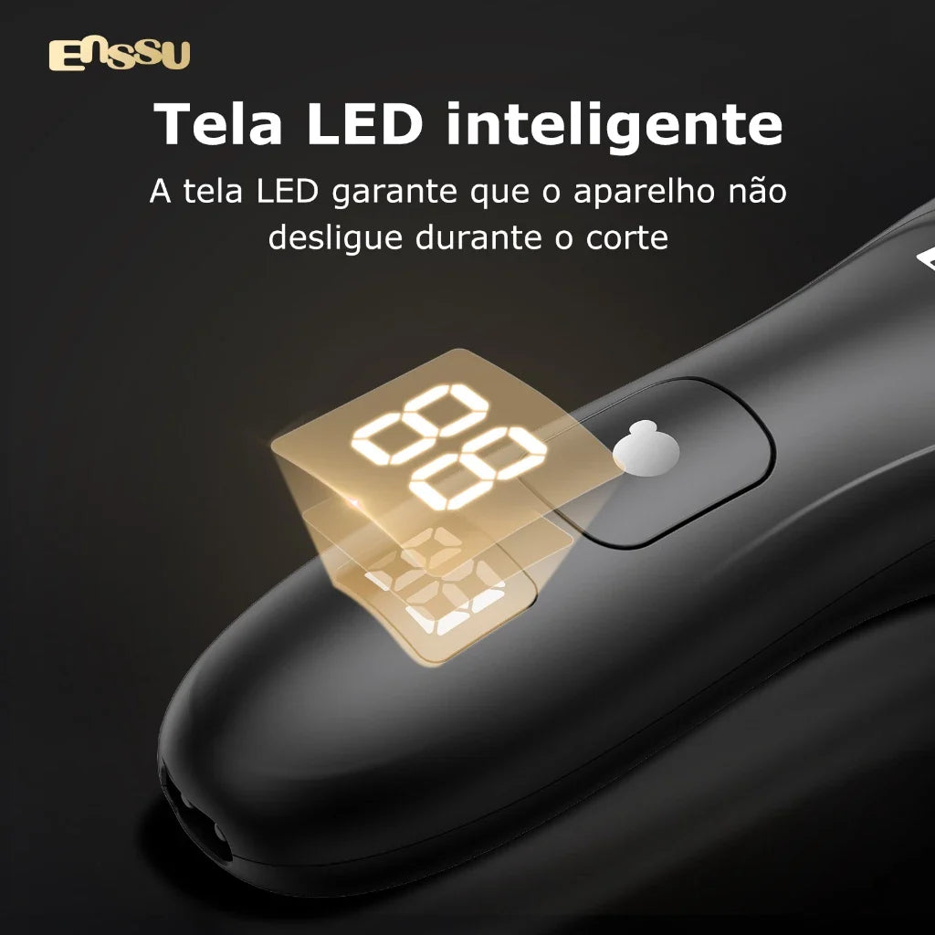 Aparador de Pelos Masculino Recarregável – Precision Pro com LED e Resistência à Água
