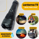 Lanterna Recarregável T9 P50/P90 | Iluminação Potente para Atividades Externas
