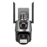 Câmera de Segurança Externa Dupla 4K 6MP com Sirene e Iluminação Integrada